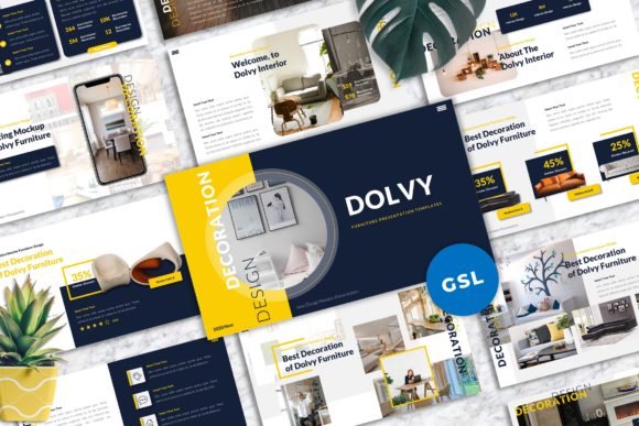 Dolvy - Furniture Googleslide Templates: A Clean Slate for Modern Brands