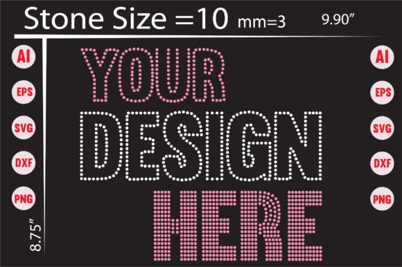 Effortless Sparkle: Your Design Here Rhinestone Templates