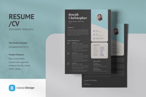 Elevate Your Career Documents with Resume/CV PSD Design Templates Vol 170