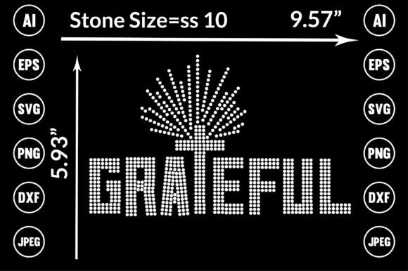 Grateful Rhinestone Templates: Your Ready-to-Use Design