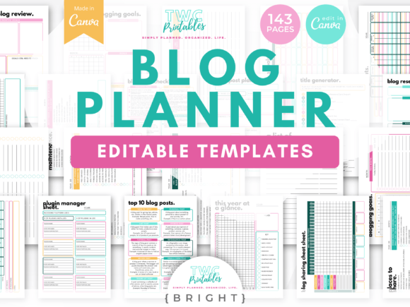 Master Your Content Strategy with Blog Planner Canva Templates | BRIGHT