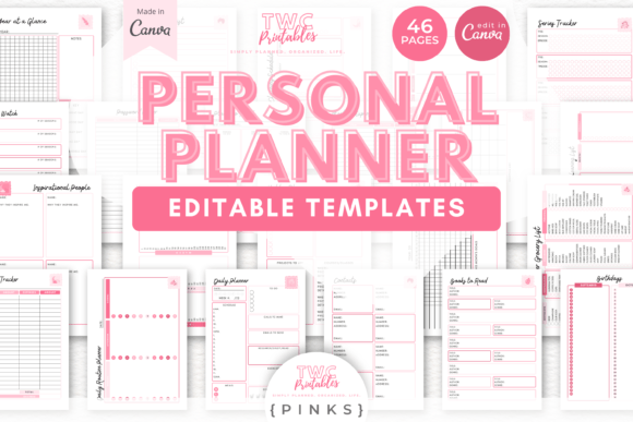 Master Your Schedule with Personal Planner Canva Templates | PINKS