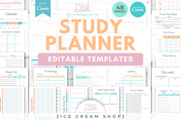 Master Your Semester: The ICE CREAM Study Planner Kit