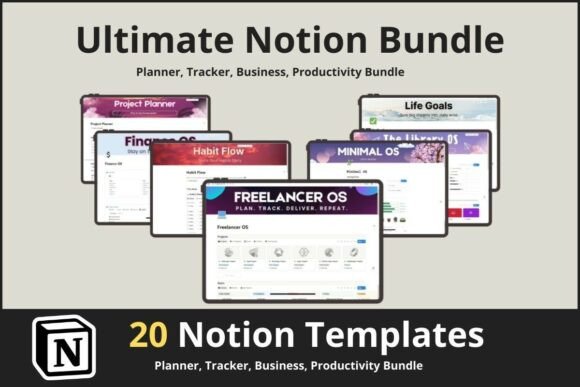 Organize Everything: The 20 Notion Templates Bundle