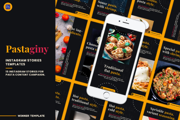 Pastaginy Instagram Stories Templates for Pasta Restaurants