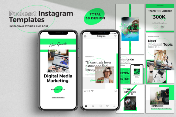 Podcast Instagram Pack Templates: Streamline Your Promotion