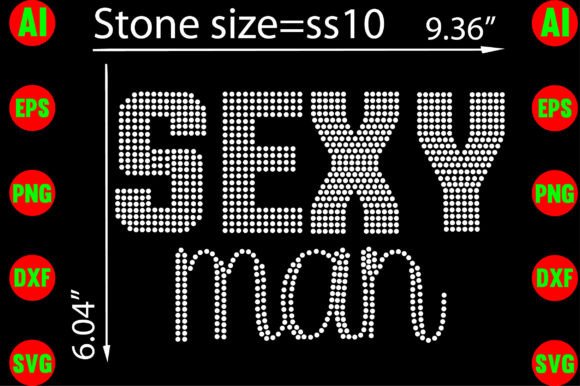 Sexy Man Rhinestone Templates: Bold Graphics for Modern Projects