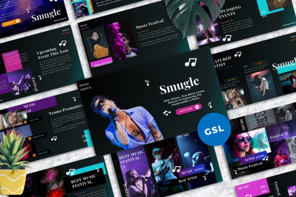 Smugle - Musician Googleslide Templates: A Visual Toolkit
