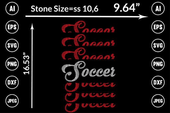 Soccer Rhinestone Templates Design: A Sparkling Asset for Your Projects