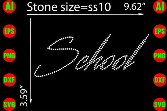 Sparkle and Spirit: Elevate Your Designs with School Rhinestone Templates