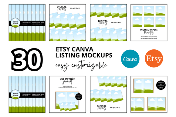 Streamline Your Etsy Shop with 30 Journal Pages Mockups