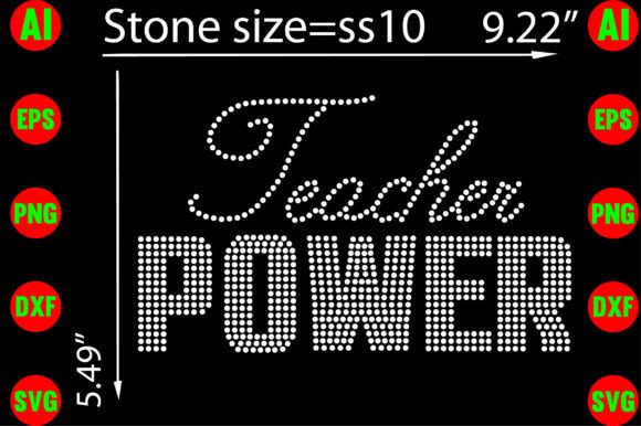 Teacher Power Rhinestone Templates: A Sparkling Design Asset