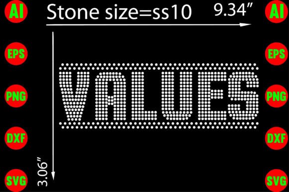 Values Rhinestone Templates: Sparkle for Your Brand